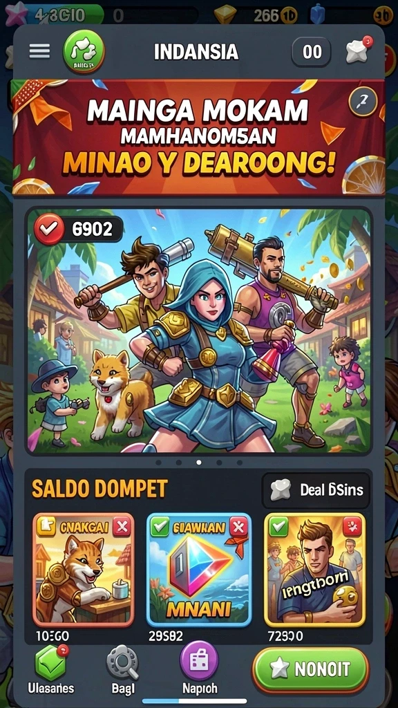 Tampilan awal permainan yang menarik dan mengundang.