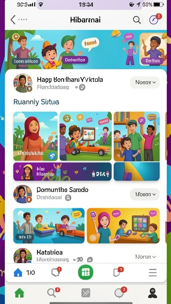 Tampilan awal yang menawan dengan karakter yang beragam.