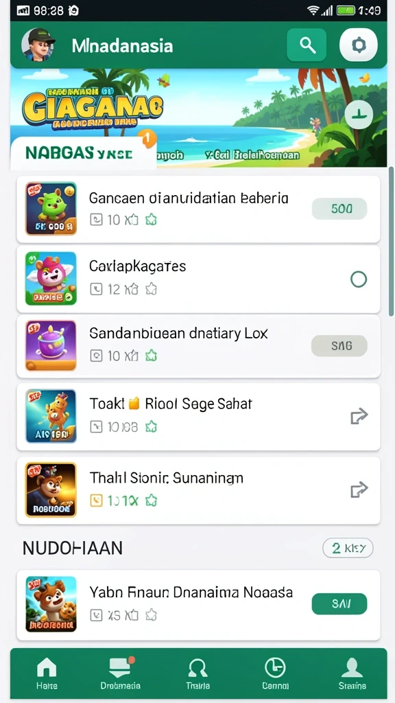 Screenshot menampilkan tampilan grafis yang menarik dari game.