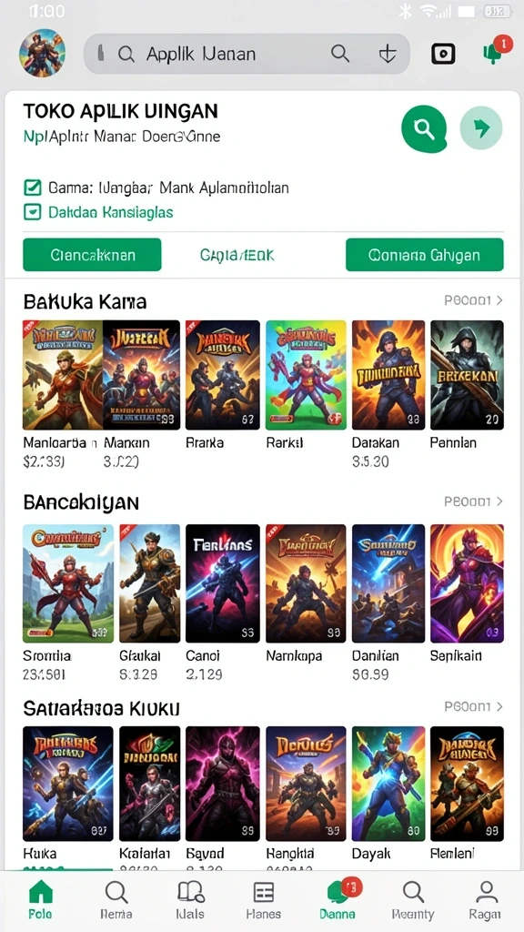 Screenshot menunjukkan berbagai pilihan tema slot yang tersedia.
