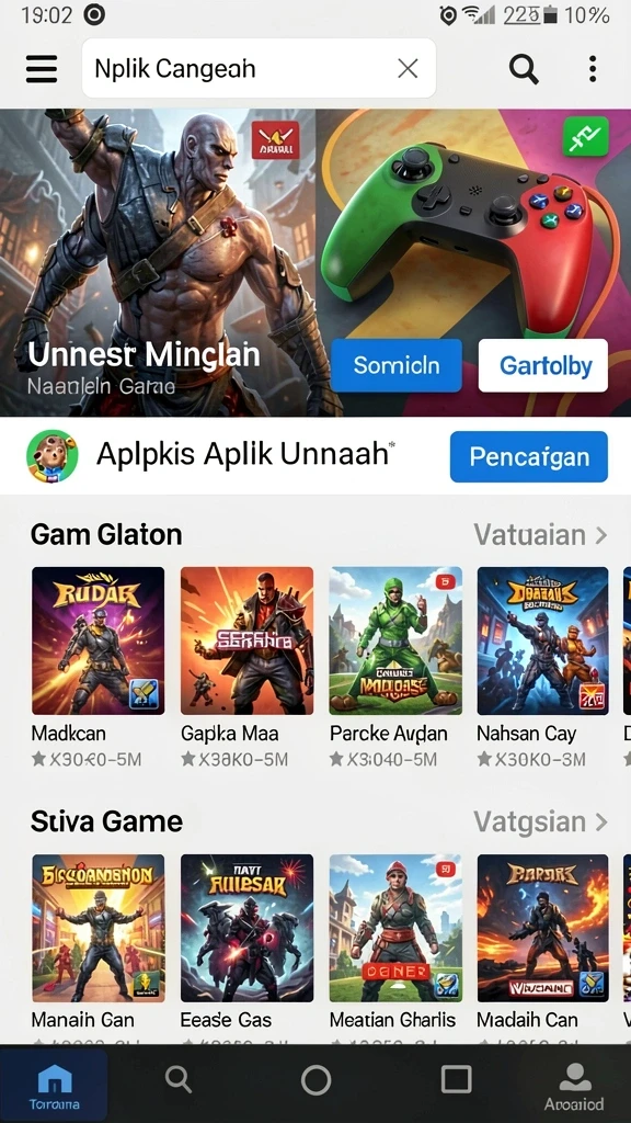 Antarmuka permainan yang ramah pengguna.