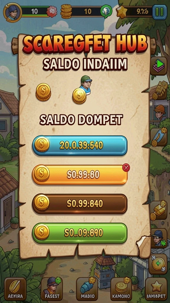 Level permainan yang beragam dan menantang.
