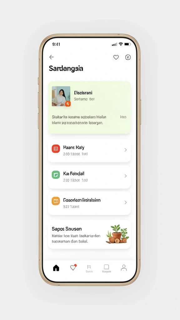 Tampilan layar awal yang memikat dengan desain yang cerah.