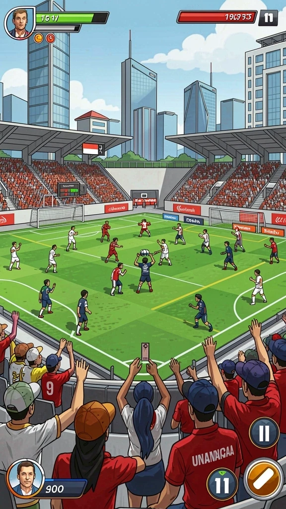 Tampilan utama game RR44 dengan karakter keren.