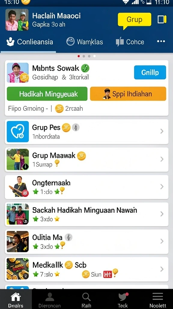 Tampilan antarmuka yang menarik dan user-friendly.